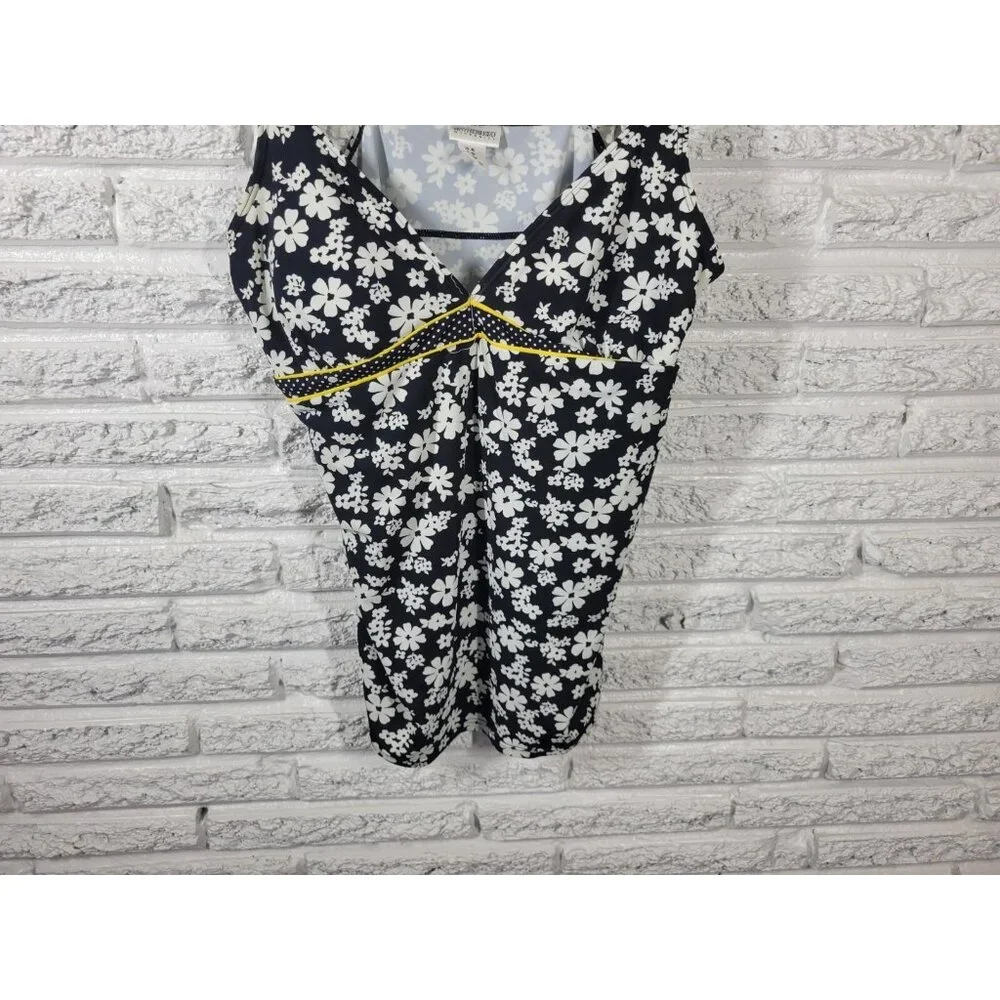 Motherhood Maternity Womens Swim Top Extra Large XL Spaghetti Black FLO226E